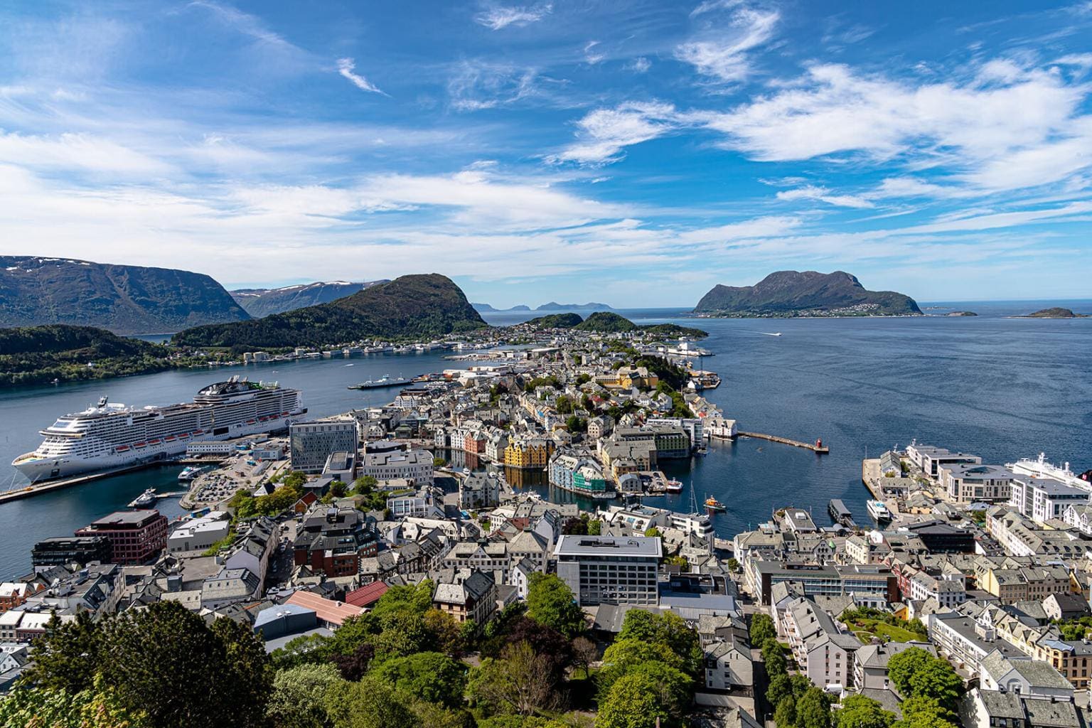 Ålesund Blick auf die Stadt