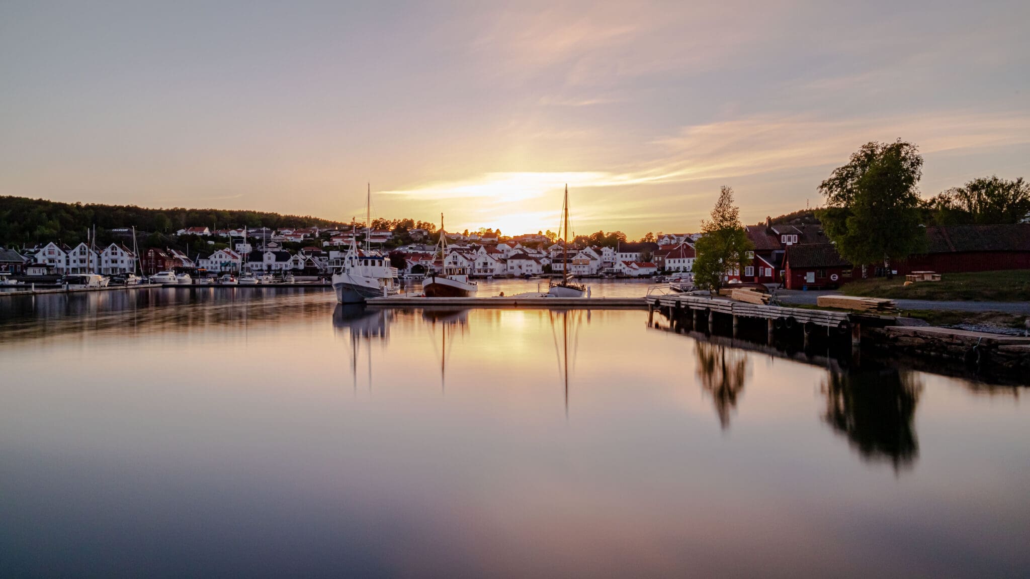 Lillesand am Abend
