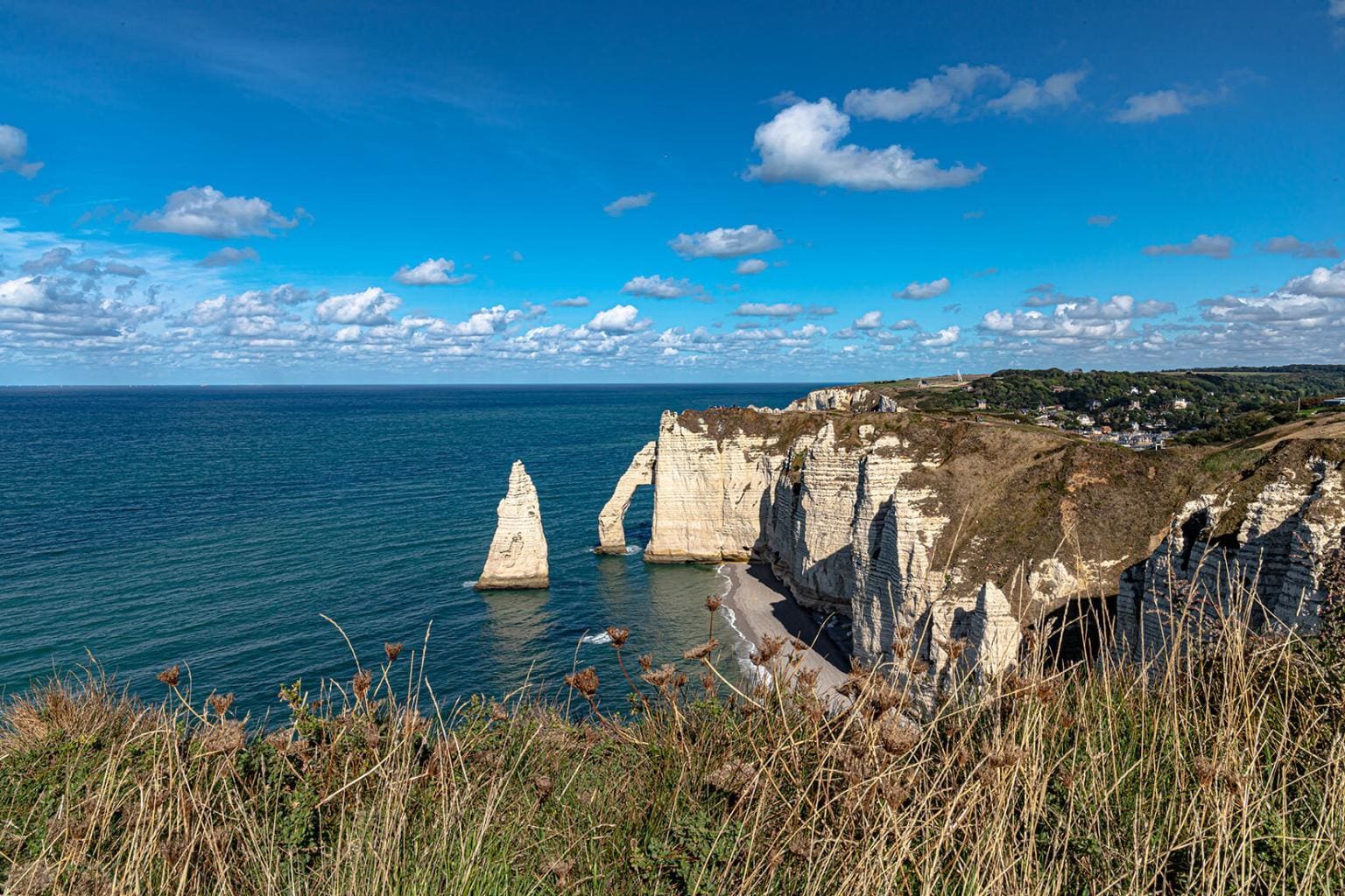 Blick auf Falaise d Aval - Etretat