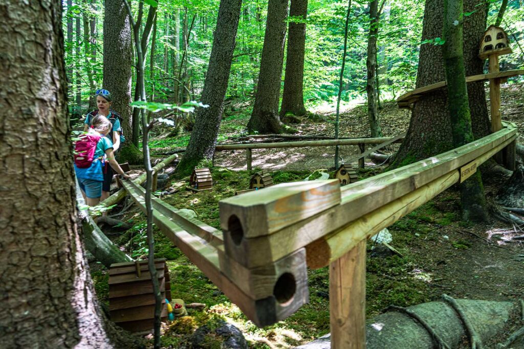 Kinder Erlebnisweg Wasserfall Šum Bled